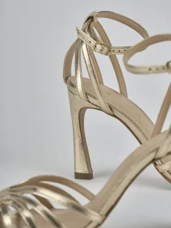 New Sandali tacco 9cm laminato Donna Sandali Tacco Alto