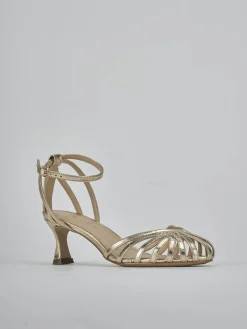 New Sandali tacco 5cm laminato Donna Sandali Tacco Alto