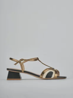 Sale Sandali tacco 4cm laminato Donna Sandali Tacco Basso