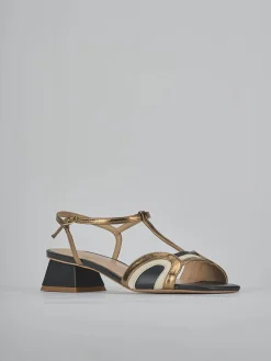 Sale Sandali tacco 4cm laminato Donna Sandali Tacco Basso