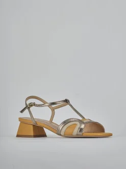 Outlet Sandali tacco 4cm laminato Donna Sandali Tacco Basso