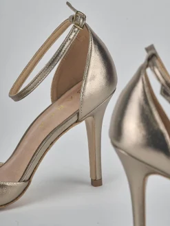 New Sandali tacco 9cm laminato Donna Sandali Tacco Alto