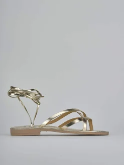 Hot Sandali tacco 1cm laminato Donna Sandali Tacco Basso