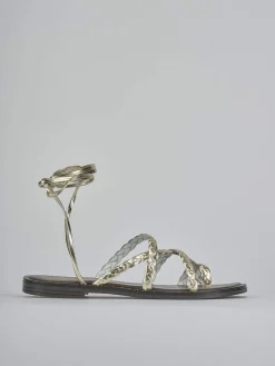 Outlet Sandali tacco 1cm laminato Donna Sandali Tacco Basso