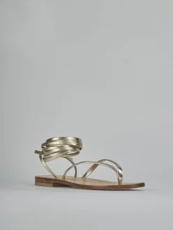 Outlet Sandali tacco 1cm laminato Donna Sandali Tacco Basso