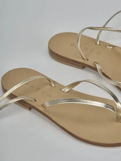 Outlet Sandali tacco 1cm laminato Donna Sandali Tacco Basso