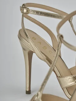 Outlet Sandali tacco 10cm laminato Donna Sandali Tacco Alto