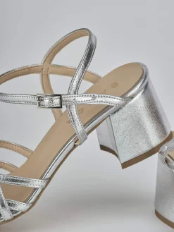 New Sandali tacco 5cm pelle Donna Sandali Tacco Alto