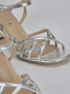 New Sandali tacco 5cm pelle Donna Sandali Tacco Alto