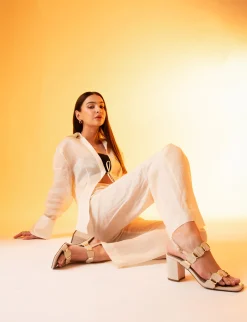 New Sandali tacco 8cm pelle Donna Sandali Tacco Alto