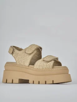 Outlet Sandali tacco 1cm pelle Donna Sandali Tacco Basso