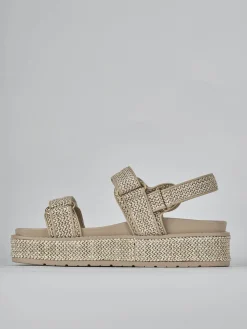 Outlet Sandali tacco 1cm pelle Donna Sandali Tacco Basso