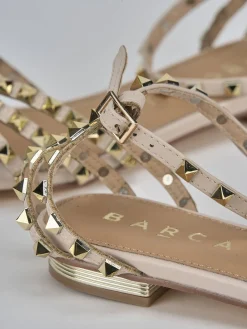 Hot Sandali tacco 1cm pelle Donna Sandali Tacco Basso