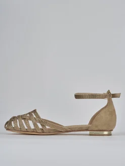 Clearance Sandali tacco 1cm pelle Donna Sandali Tacco Basso