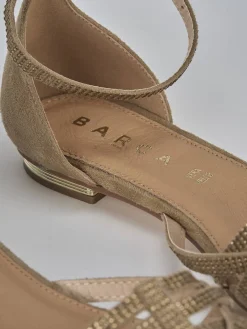 Clearance Sandali tacco 1cm pelle Donna Sandali Tacco Basso