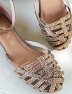 Clearance Sandali tacco 1cm pelle Donna Sandali Tacco Basso