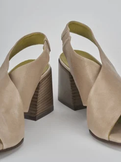 Outlet Sandali tacco 5cm pelle Donna Sandali Tacco Alto