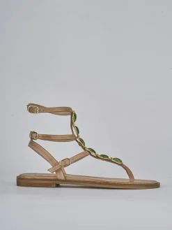 Best Sandali tacco 1cm pelle Donna Sandali Tacco Basso