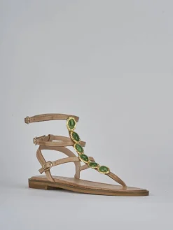 Best Sandali tacco 1cm pelle Donna Sandali Tacco Basso