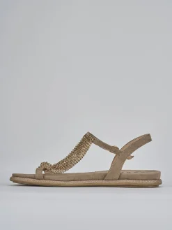 Sandali tacco 1cm pelle Donna Sandali Tacco Basso