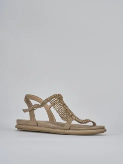 Sandali tacco 1cm pelle Donna Sandali Tacco Basso