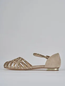 Clearance Sandali tacco 1cm pelle Donna Sandali Tacco Basso