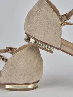 Clearance Sandali tacco 1cm pelle Donna Sandali Tacco Basso