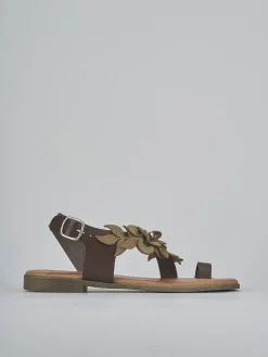 Discount Sandali tacco 1cm pelle Donna Sandali Tacco Basso