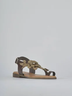 Discount Sandali tacco 1cm pelle Donna Sandali Tacco Basso