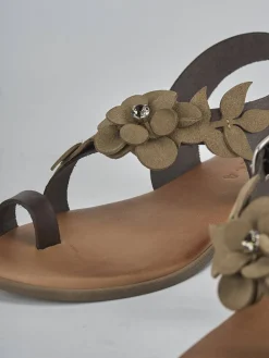 Discount Sandali tacco 1cm pelle Donna Sandali Tacco Basso