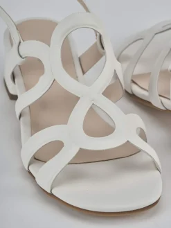 Outlet Sandali tacco 3cm pelle Donna Sandali Tacco Basso