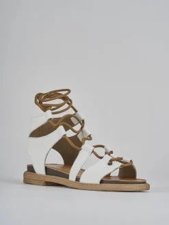 New Sandali tacco 1cm pelle Donna Sandali Tacco Basso