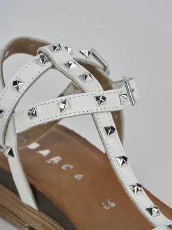 Sandali tacco 1cm pelle Donna Sandali Tacco Basso