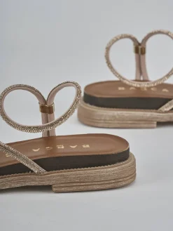 Discount Sandali tacco 2cm pelle Donna Sandali Tacco Basso