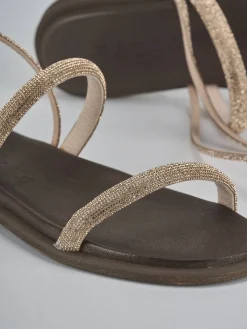 Discount Sandali tacco 1cm pelle Donna Sandali Tacco Basso