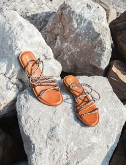 Best Sandali tacco 1cm pelle Donna Sandali Tacco Basso