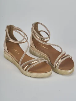 Sandali tacco 2cm pelle Donna Sandali Tacco Basso