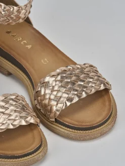 Sandali tacco 1cm pelle Donna Sandali Tacco Basso