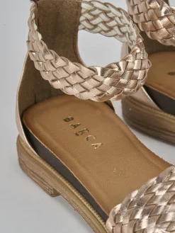 Sandali tacco 1cm pelle Donna Sandali Tacco Basso