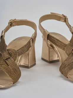 Hot Sandali tacco 5cm pelle Donna Sandali Tacco Alto