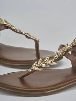 Sale Sandali tacco 1cm pelle Donna Sandali Tacco Basso