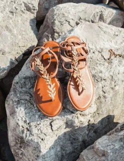 Sale Sandali tacco 1cm pelle Donna Sandali Tacco Basso