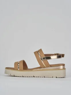 Hot Sandali tacco 3cm pelle Donna Sandali Tacco Basso