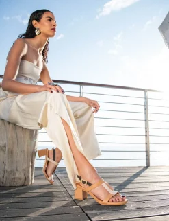 Clearance Sandali tacco 5cm pelle Donna Sandali Tacco Alto