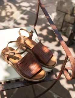 Discount Sandali tacco 1cm pelle Donna Sandali Tacco Basso