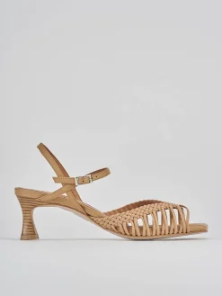 Sandali tacco 5cm pelle Donna Sandali Tacco Alto