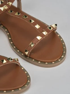 Discount Sandali tacco 1cm pelle Donna Sandali Tacco Basso