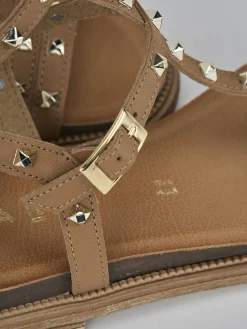 Discount Sandali tacco 1cm pelle Donna Sandali Tacco Basso