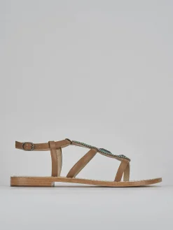 Discount Sandali tacco 1cm pelle Donna Sandali Tacco Basso