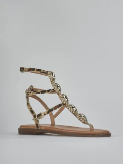 Clearance Sandali tacco 1cm pelle Donna Sandali Tacco Basso